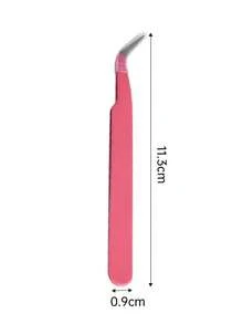 1件装黑粉假睫毛镊子睫毛工具夹睫毛修剪睫毛嫁接睫毛夹海豚金羽毛夹高精度开花镊子