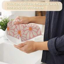 2 Pcs Vintage Leaves And Plants Botanical Hand Towels, Set Of 2 Decorative Hand Bath Towel For Bathroom Kitchen Accessories, 16x24 In - 抽象雛菊花復古時尚花卉 - 查看 4