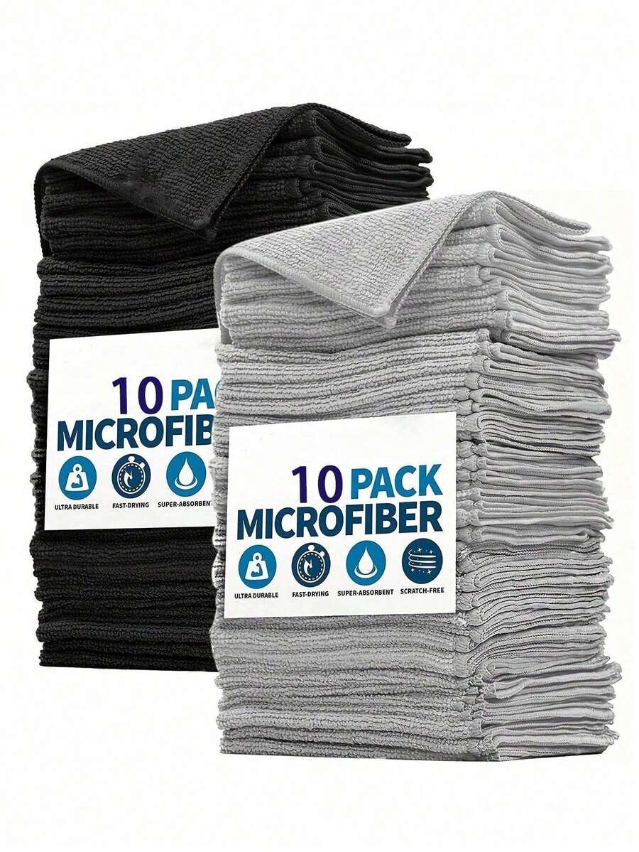 1/5/10件厨房巾 清洁布套装 多种颜色可选 家用厨房洗碗布 高吸水 柔软耐用 适用于清洁玻璃 台面 锅碗瓢盆 水龙头 浴室 日常使用 银丝洗碗布 钢丝抹布 厨房钢丝洗碗布 注意尺寸（三种款式可选）