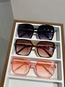 3副女士方形高端街头风格海滩旅行骑行钓鱼时尚眼镜