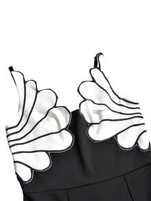 V-Neck Sleeveless Slim Jumpsuit Fashion Women's Casual Sexy Trousers - Black - View 6