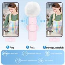 Wireless Lavalier Lapel Microphone For IOS TypeC Android Camera Plug-Play Professional Noise Reduction Recording Clip Mic For Creator Interview