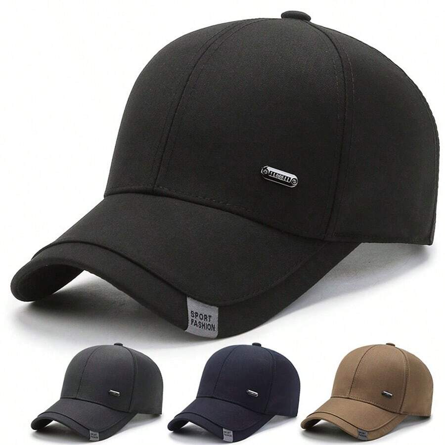 Outdoor Leisure Sun Protection And Shading Hats For Middle-Aged And Elderly People, Comfortable And Versatile Baseball Caps For Daily Wear, Gifts For Dad, Baseball Caps For Men Going Out For Exercise, Truck Driver Hats - 黑色 - 查看 1