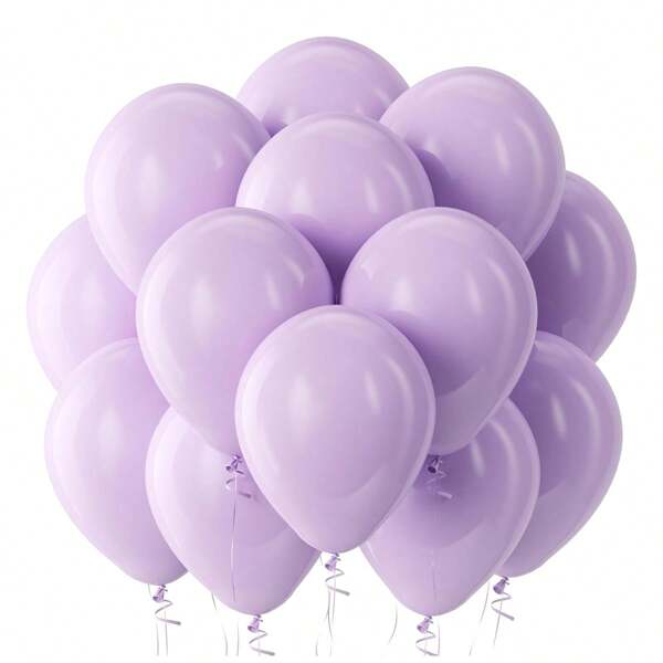 Light Purple Latex Party Balloons 5/10/12/18 Inches -10/30/50/70/90pcs Round Helium Lavender Light Purple Lilac Purple Balloons For Engagement, Wedding Anniversary, Shower, Gender Reveal, Birthday, Graduation Celebration, Home Decoration Background