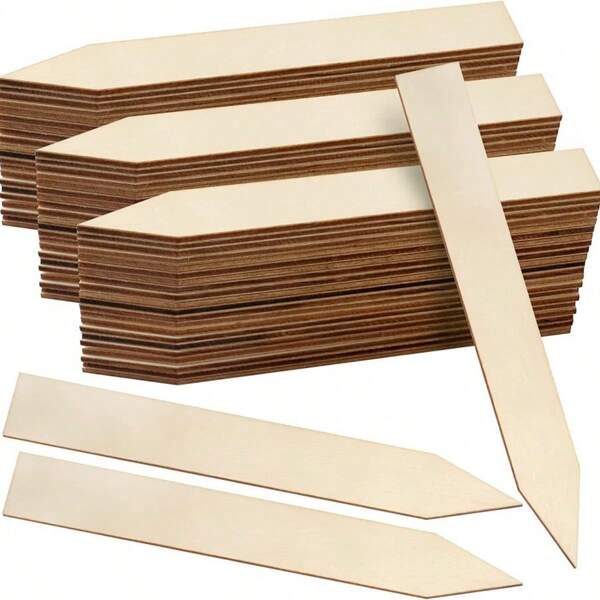 10pcs Wooden Garden Markers Blank Plant Labels For DIY Handwritten Name Tags