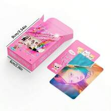 55pcs Kpop Yujin Leeseo Gaeul Rei Liz Collectible Photo Cards Set - Fanmade Scrapbook Kit, K-Pop Birthday Gift For Trading Cards With Display Box, Bookmark Set,Back To School,School Supplies
