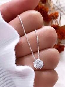 Point Of Light Choker Necklace 18k Gold Plated And 925 Silver Durability 3 Months - Vàng - Xem 3