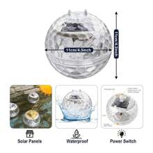 Solar Floating Lights Swimming Pool Waterproof LED Solar Power Multi Color Changing Water Drift Lamp For Fish Tank Pond Led Solar Floating Lamps Swimming Pool Ball Solar Panel Powered Pond Drift Waterproof Glow Show Disco Color Changing Lights