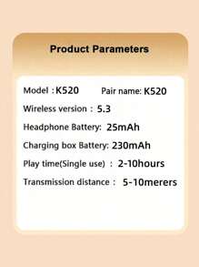 MEIYIXING DIGITAL TECHNOLOGY Innovative Dual-Function Integrated Rotating Mini Heart-Shaped Wireless Headphones - Suitable For Sports And Travel, Stereo Headphones, Compact And Portable. Equipped With Wireless 5.4 Technology And USB Charging Case