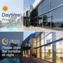 Fensterfolie für mehr Privatsphäre, Einseitiger Fensterfilm, UV-blockierend, reflektierend, wärmekontrollierend, statische Haftung, sieht von außen hinein nicht von innen nach außen, Glasabdeckung für Türen