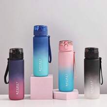 1 Stück 500ml/650ml/1000ml Plastik Farbverlauf Trinkbecher, Outdoor Sport Trinkbecher, Direktes Trinken Becher, auslaufsicher und praktisch zu tragen, geeignet für Fitness Gym und Outdoor Wandern