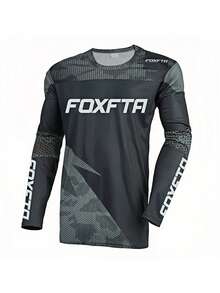 2025 山地自行车运动服骑行服赛车衫 MTB BMX 速降摩托 DH 越野摩托车 T 恤 男式健身衫长袖 T 恤 - 米色 - 查看 16