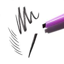 Kokas Brow Pop-Longwear Eyebrow Makeup, Dual-Sided Defining Pencil With Castor Oil For Soft, Natural Look Of Real Hair-Medium Brown - Black - View 3