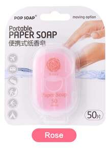 50片一次性旅行皂紙 | 便攜式可溶解洗手皂紙 - 彩色 - 查看 15