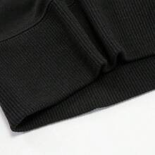 Puma 时尚刺绣徽标女式圆领长袖套头针织运动卫衣 62348201 - 黑色 - 查看 6