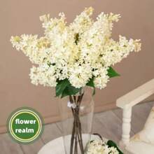Nouvelle fleur de lilas artificielle en silicone rose, fleur artificielle violette de 75 cm, plante de simulation en plastique, fleur artificielle décorative pour mariage