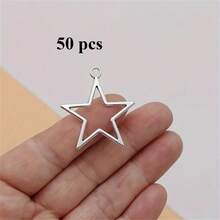 15/30/50 件锌合金螺旋星形吊坠，DIY 手链、耳环、项链工艺品 - 彩色 - 查看 22