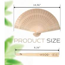 Wooden Folding Fan Hand Held – Japanese Fan With Hollow Pattern Chinese Accessories Folding Handheld Wooden Accessories For Wedding Home Decorations Birthday Gift Bridal Shower Party Favors