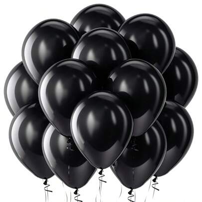Black Balloons 5/10/12/18 Inches, 10/30/50/70/90pcs, Black Latex Balloons Suitable For Birthdays, Holidays, Graduation Celebrations, Showers, Weddings, Anniversaries, Retirement Parties, Bachelor Parties, Housewarming