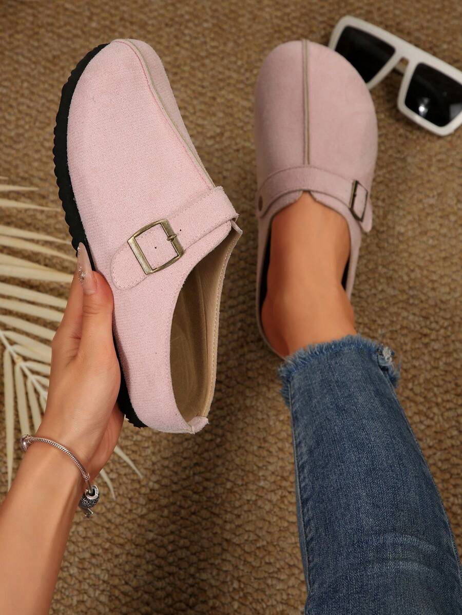 Nuevas sandalias planas de verano para mujer de talla grande, versátiles y con estilo, de media cobertura y fácil de poner, cómodas y de alta calidad