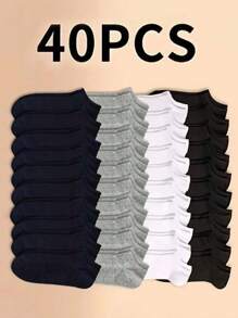 10/20/30/40 Pairs Summer Solid Color Soft Lightweight Low Top Casual Breathable Invisible Low Vamp Socks Slouchy