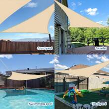 Outdoor Triangular Canopy, Patio Balcony Sun Shade Sail, Landscape Gazebo, Suitable For Terrace/Yard/Deck/Garden/Outdoor Events, UV Protection