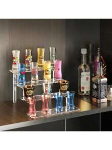 4 Tier Cupcake Display Stand Acrylic Display Risers Perfume Stand Shelf & Versatile Cupcake Stand Holder Clear Acrylic Shelf Risers For Display Stands For Food, Tabletop UseOrganizer Figures Cup Cake Dessert Shelves For Party For Decoration And Organizer