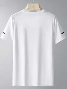 5 piezas/4 piezas/2 piezas Camisetas transpirables de secado rápido para hombres, camisas de manga corta elásticas y suaves para deportes al aire libre, correr, senderismo, pesca, verano - Multicolor - Ver 3