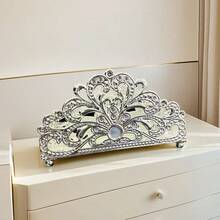 1个欧式立式纸巾架，金属复古餐桌餐巾夹，餐厅纸巾盒