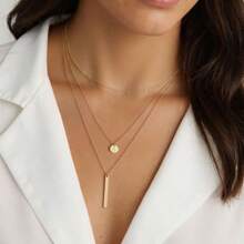 Colar dourado em Y com strass e pérolas artificiais, design elegante, adequado para uso diário feminino, presente de amizade, festa, acessórios de joalheria premium, colar multicamadas de aço inoxidável