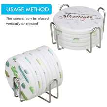 1 suport pentru suporturi de pahare, 4,3 inch (aproximativ 11,9 cm), suport de depozitare din metal negru, potrivit pentru pahare rotunde și pătrate, potrivit pentru 4 până la 9 pahare