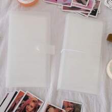 Álbum de fotos transparente de alta capacidad de 3 pulgadas para 120/240 tarjetas, álbum de bolsillo para fotos instantáneas, álbum para memorabilia de estrellas/celebridades, álbum de almacenamiento de tarjetas/entradas/postales, adecuado como tarjetero diario/de negocios para hombres y mujeres, regalo y uso personal
