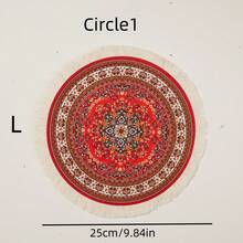 1 miếng lót ly tròn phong cách Bohemian có tua rua thủ công, cốc cà phê, vật dụng trang trí bàn tiệc sinh nhật đám cưới ngày lễ, quà tặng - Nhiều màu - Xem 16