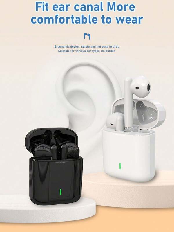 1pc Wireless Bluetooth 5.3 Earphone, Touch Control Gaming Headphones With HIFI Stereo Noise-Proof Microphone, Compatible With IPhone 16/15/14/13/12/11/XS/XR/8/7/6, S25/S24/S23/S22/S21/S20 Ultra Plus,