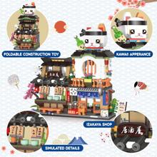 Mini Particle Building Blocks, Foldable Japanese Street Scene Assembly Ornaments, Multiple Colors To Choose From, 3D Stereo Puzzle, Desk Decoration, Adult Holiday Gifts For Men And Women Christmas Halloween Thanksgiving Gifts