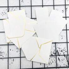 10 Pcs VIP Member Mini Envelopes, Member Card Envelopes, Celebration Cards, Small Bank Cards, ID Cards With Golden Western Envelopes, White/Black Member Card Envelopes,School Supplies,Back To School - Multicolor - View 6