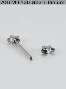 2 piezas Aro de piercing para pezón con anillo redondo de aleación de titanio de 14G con forma de estrella y corazón, con rosca, para uso diario y de fiesta, para hombres y mujeres, sexy y elegante