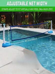 1 Set de Red de Voleibol de Piscina Extra Grande y Duradera de PE, 180 X 36 Pulgadas, para Actividades Familiares al Aire Libre, Juegos de Patio Trasero y Playa, Entretenimiento de Deportes Acuáticos y de Playa, con Estructura de Red Estable, Accesorios de Voleibol Incluyendo Bolsa de Almacenamiento, Multiusos para Fiestas de Piscina, Estanques Traseros, Deportes Acuáticos y Recreación, Fácil de Transportar, Ideal para Fiestas de Natación o Uso en Estanques del Jardín, Natación al Aire Libre, Deportes Acuáticos, Artículos Esenciales de Playa, Flotador de Piscina