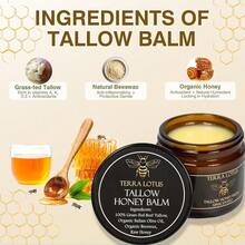 Organic Grass-Fed Beef Tallow Balm With Raw Honey - Moisturizing Cream For Soft, Smooth Skin - Handmade  Moisturizer (2 Oz, Citrus)