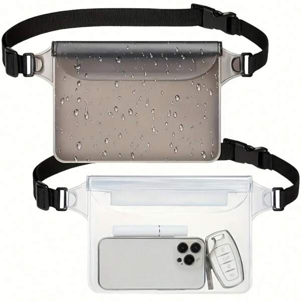 6pcs High Quality Waterproof With Adjustable Waist Strap Waterproof Waist Bag For Beach, Perfect For Swimming Diving Boating Fishing