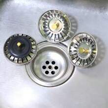 Edelstahl Küchenspüle Sieb und Stopfen - polierter Abfallstopfen mit Haaresammler für Badezimmer und Küche Abflussschutz | Verhindert, dass Schmutz in den Abfluss gelangt | Verhindert Abflussverstopfungen