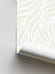 1 pieza de papel tapiz con estampado de líneas con forma de hoja, de quita y pon, duradero, adecuado para habitaciones infantiles, jardines de infancia, estudios, salas de estar y otros espacios interiores para cubrir defectos de la pared y embellecer puertas de gabinetes, mesas y sillas, disponible en 3 tamaños: 17.71x78.74 pulgadas, 17.71x118.11 pulgadas, 17.71x196.85 pulgadas - Multicolor - Ver 5
