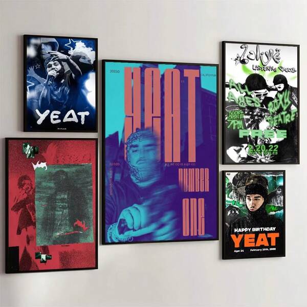 Pôster de filme de rapper 1 peça, pôster retrô para sala, bar, café, estético, adequado para decoração de casa, decoração de quarto, decoração de quarto para fãs de anime, pintura de parede sem moldura