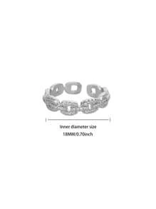 1 pièce Bague vintage en zirconium cubique pour femmes, couleur or, en acier inoxydable, anneau géométrique pour mariage, fiançailles, fête, cadeau de bijoux