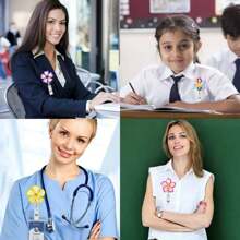 1 pezzo Porta badge retrattile con molletta a coccodrillo girevole, con fiori multicolore glitterati, adatto per infermieri, medici, ufficio, studenti e lavoratori, forniture scolastiche regalo, ritorno a scuola