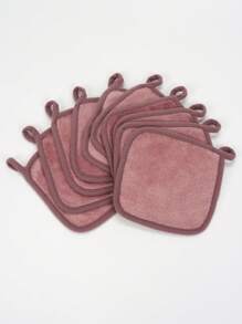4pcs Reusable Facial Cleansing Towels, Face Makeup Remover Cloths, Washcloth For Cleaning, Oily Skin Care, Small Towels