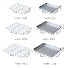 Stainless Steel Baking Sheet Tray Cooling Rack With, Cookie Pan With Cooling Rack, Pizza Crisper, Multipurpose Cooking Sheet Pan, Cooling Rack, Kitchen Cookware Set, Dishwasher Friendly Easy Clean