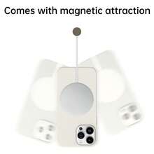 MagSafe Compatible Wireless Charging Phone Case For IPhone 17 Pro Max/17 Air/16/15/14/13/12/11 Pro Max, High-Quality Liquid Silicone Case With TPU Soft Back Panel, Shockproof Anti-Yellow Anti-Fingerprint, Perfect Gift For Women & Men,Black - màu đen - Xem 4