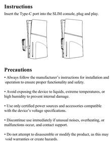 Hub USB para P5 Slim, Expansor de 5 puertos USB y 1 puerto TYPE-C compatible con la consola P5 Slim, en 2 colores - White-PS5 delgada - Ver 12
