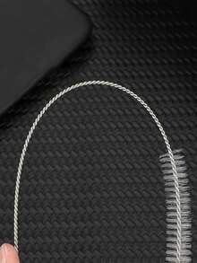 10pcs Straw Cleaning Brush, Stainless Steel Small Brush, Can Be Used To Clean Crevices, Teapots, Straws, And Baby Bottles. - White - View 2